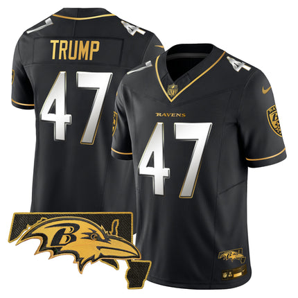 Men's Ravens 2024 Gold Vapor Limited Jersey - All Stitched