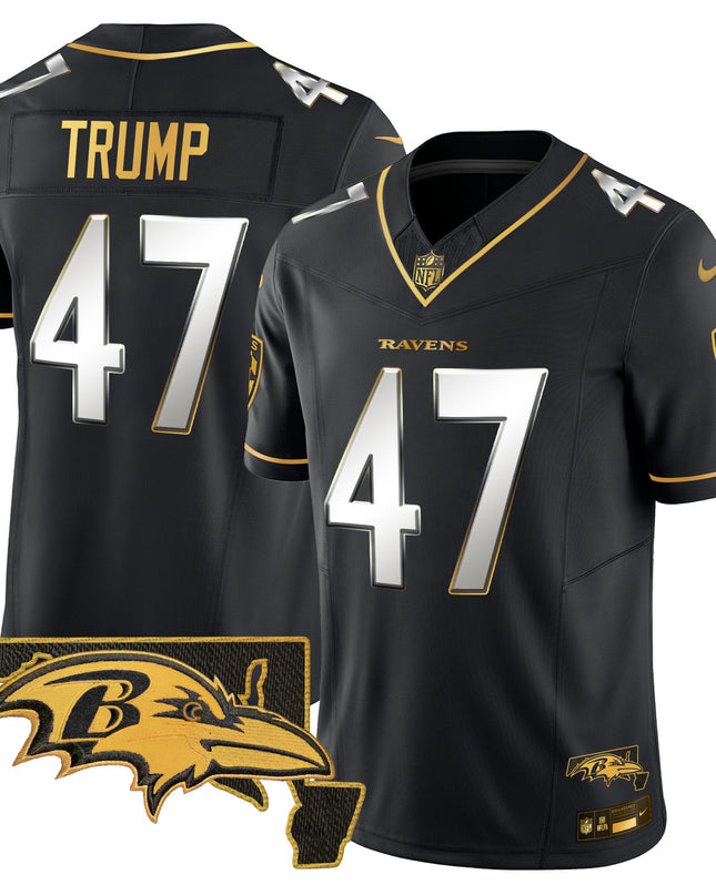 Men's Ravens 2024 Gold Vapor Limited Jersey - All Stitched
