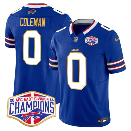 Men's Bills 2024 AFC East Division Champions Gold Trim Vapor Limited Jersey - All Stitched