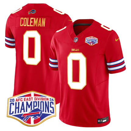 Men's Bills 2024 AFC East Division Champions Gold Trim Vapor Limited Jersey - All Stitched