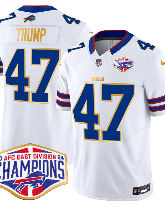 Men's Bills 2024 AFC East Division Champions Gold Trim Vapor Limited Jersey - All Stitched