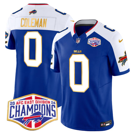 Men's Bills 2024 AFC East Division Champions Gold Trim Vapor Limited Jersey - All Stitched