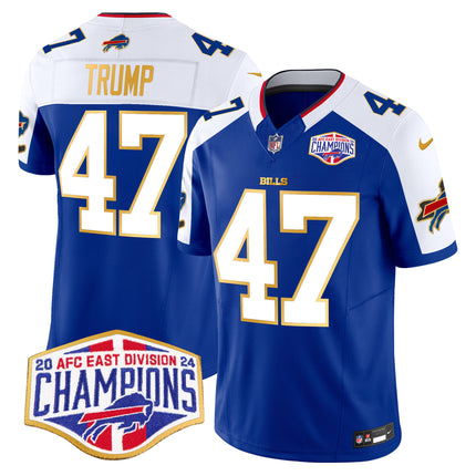 Men's Bills 2024 AFC East Division Champions Gold Trim Vapor Limited Jersey - All Stitched