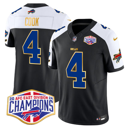 Men's Bills 2024 AFC East Division Champions Gold Trim Vapor Limited Jersey - All Stitched