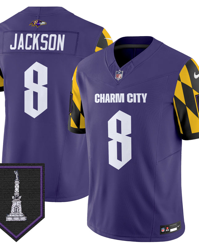 Men's Ravens City Edition Patch Vapor Limited Jersey - All Stitched