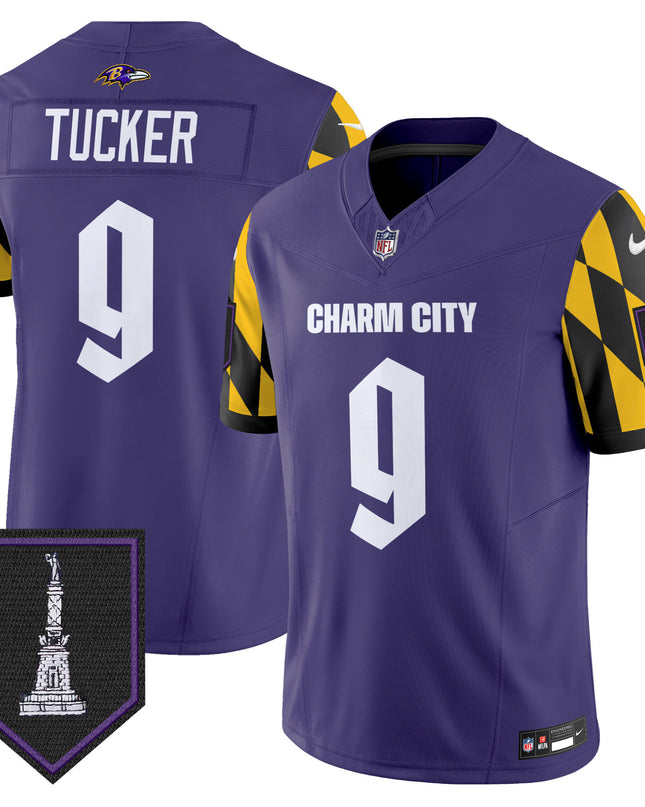 Men's Ravens City Edition Patch Vapor Limited Jersey - All Stitched