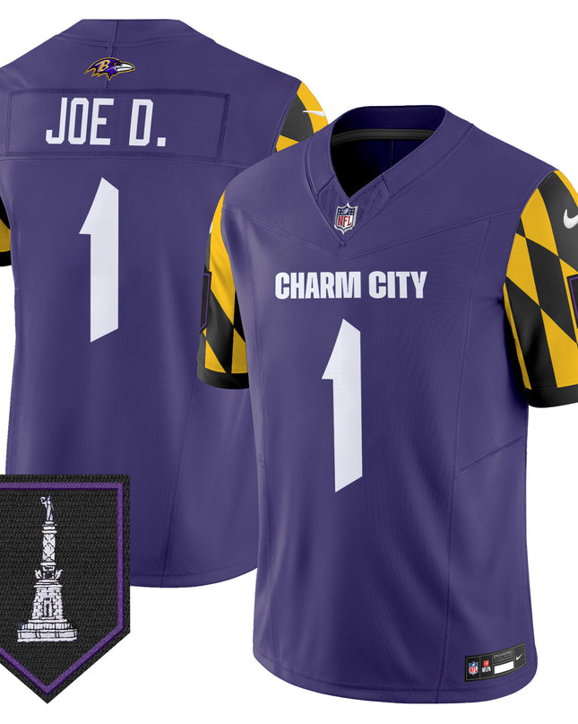 Men's Ravens City Edition Patch Vapor Limited Jersey - All Stitched