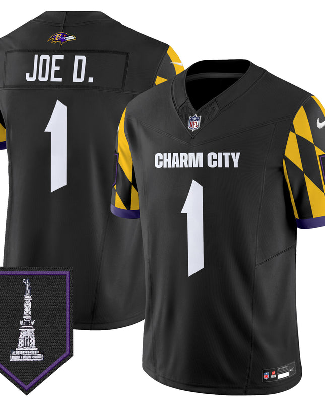 Men's Ravens City Edition Patch Vapor Limited Jersey - All Stitched