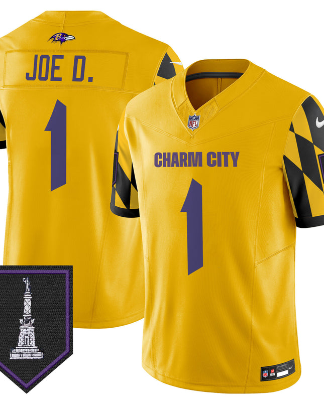Men's Ravens City Edition Patch Vapor Limited Jersey - All Stitched