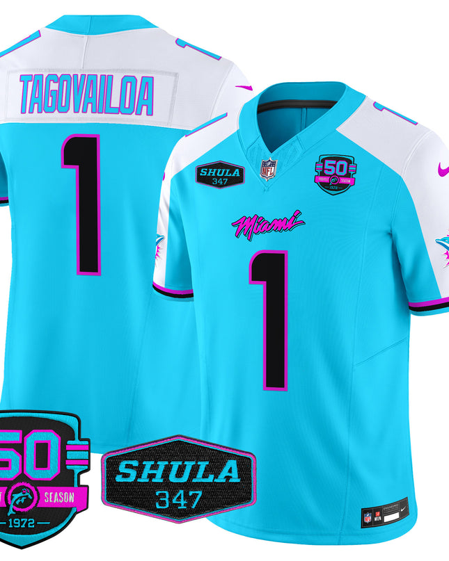 Men's Dolphins Miami Vice Vapor Limited Jersey V4 - All Stitched