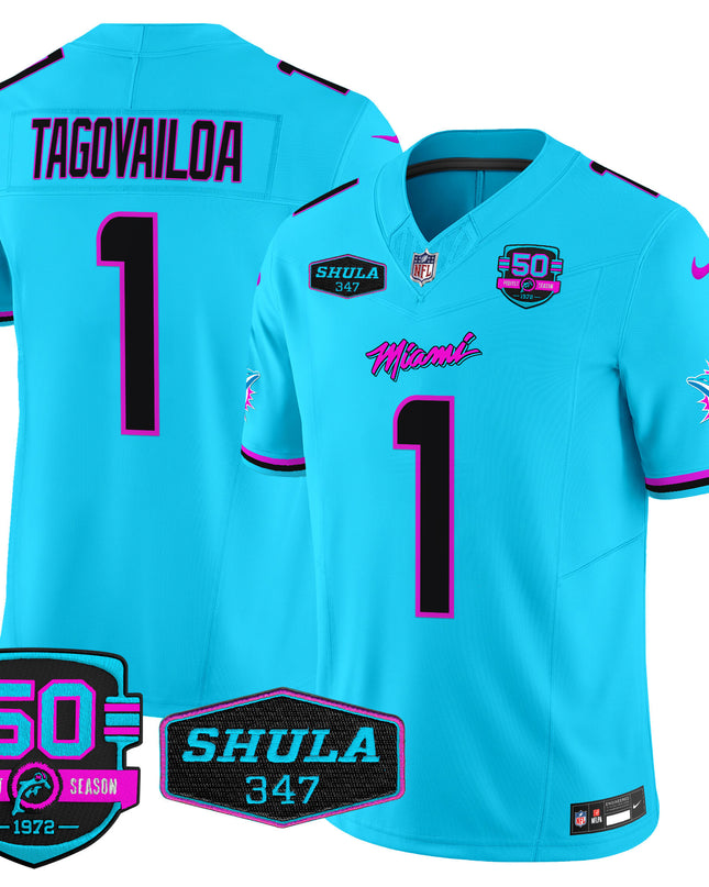 Men's Dolphins Miami Vice Vapor Limited Jersey V4 - All Stitched