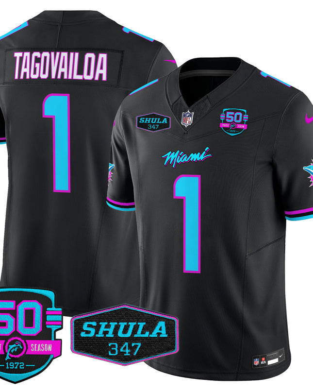 Men's Dolphins Miami Vice Vapor Limited Jersey V4 - All Stitched