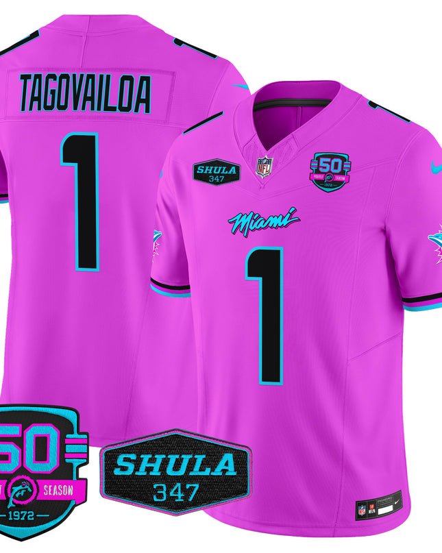 Men's Dolphins Miami Vice Vapor Limited Jersey V4 - All Stitched