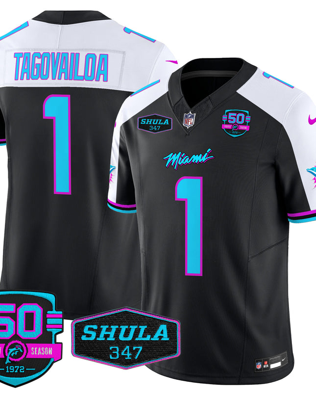 Men's Dolphins Miami Vice Vapor Limited Jersey V4 - All Stitched
