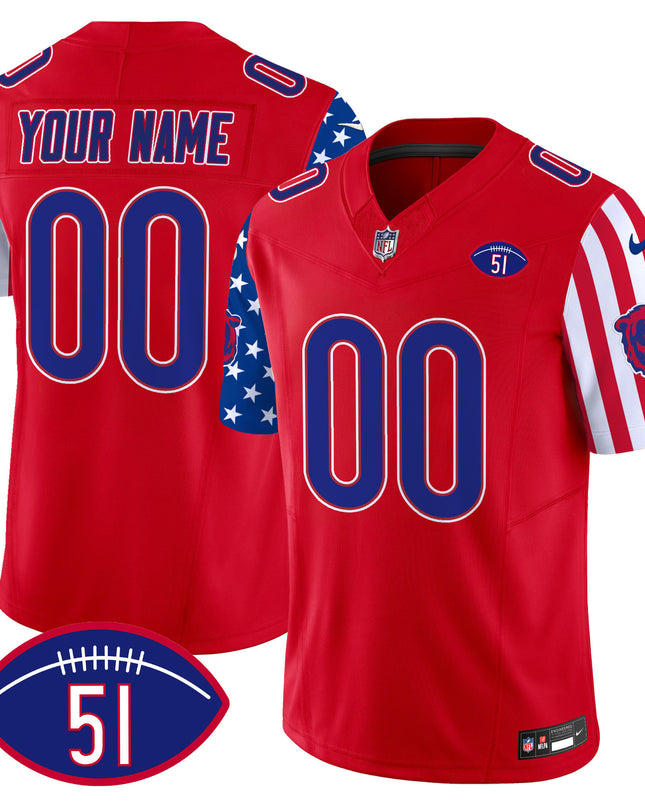Custom Name/Gender Bears American Style Vapor Limited Jersey - All Stitched