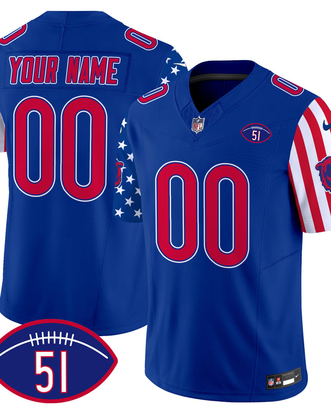 Custom Name/Gender Bears American Style Vapor Limited Jersey - All Stitched