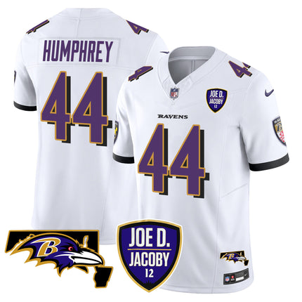Men's Ravens Joe D & Jacoby Patch Vapor Limited Jersey - All Stitched