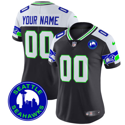 Seahawks 2024 Seattle City Patch Vapor Limited Custom Jersey - All Stitched