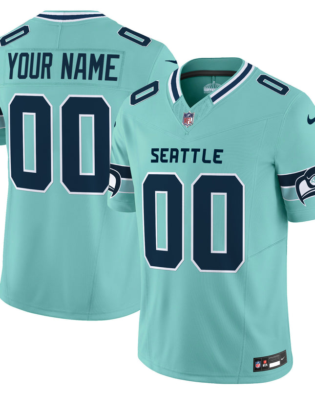 Seahawks Seattle City Vapor Limited Custom Jersey - All Stitched