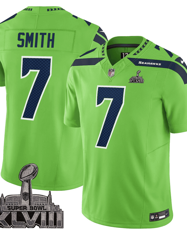 Men's Seattle Seahawks Jersey - SB XLVIII & Washington Home Patch