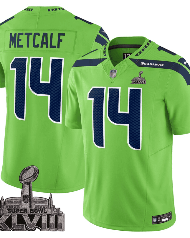 Men's Seattle Seahawks Jersey - SB XLVIII & Washington Home Patch