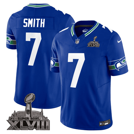 Men's Seattle Seahawks Jersey - SB XLVIII & Washington Home Patch
