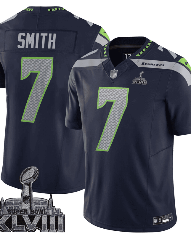 Men's Seattle Seahawks Jersey - SB XLVIII & Washington Home Patch