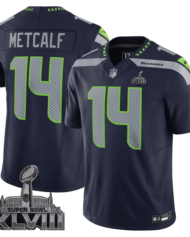 Men's Seattle Seahawks Jersey - SB XLVIII & Washington Home Patch