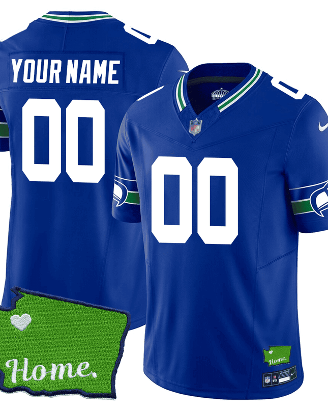 Men's Seattle Seahawks Jersey - SB XLVIII & Washington Home Patch
