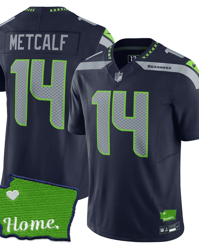 Men's Seattle Seahawks Jersey - SB XLVIII & Washington Home Patch
