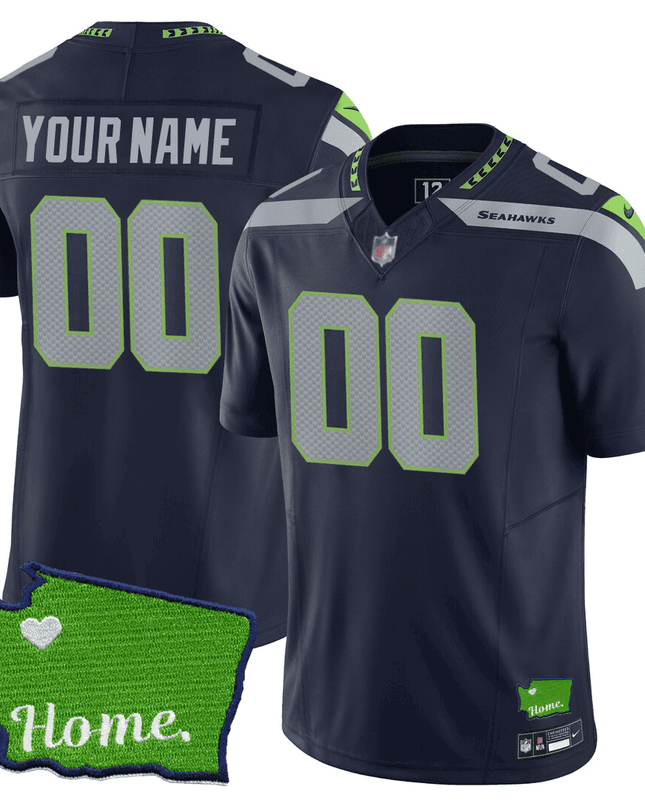 Men's Seattle Seahawks Jersey - SB XLVIII & Washington Home Patch