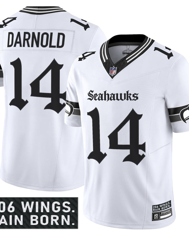 Men's Seattle Seahawks 'Gothic Rain City Shadows Edition' Vapor Limited Jersey - All Stitched