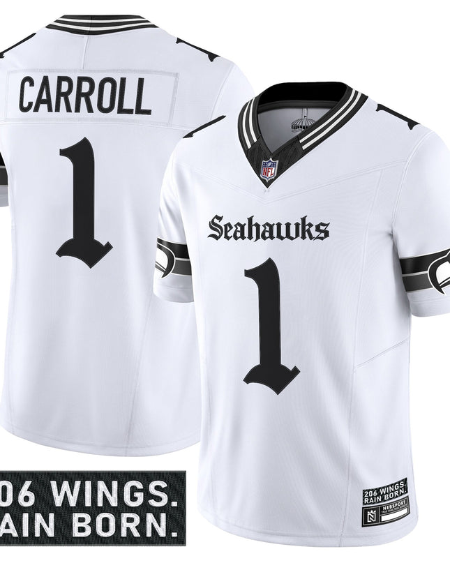 Men's Seattle Seahawks 'Gothic Rain City Shadows Edition' Vapor Limited Jersey - All Stitched