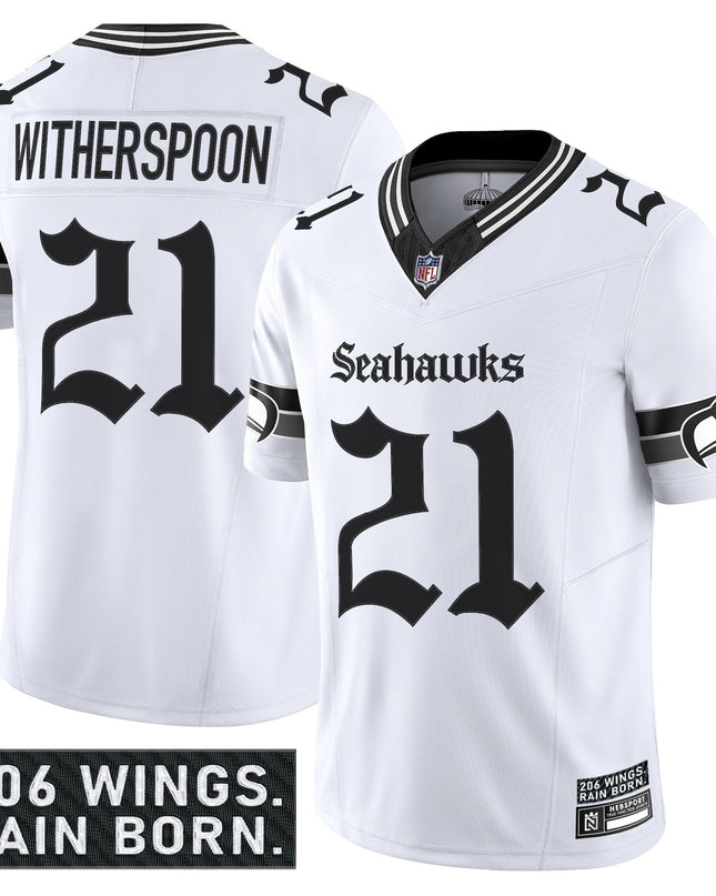 Men's Seattle Seahawks 'Gothic Rain City Shadows Edition' Vapor Limited Jersey - All Stitched
