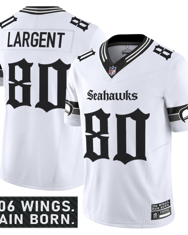 Men's Seattle Seahawks 'Gothic Rain City Shadows Edition' Vapor Limited Jersey - All Stitched