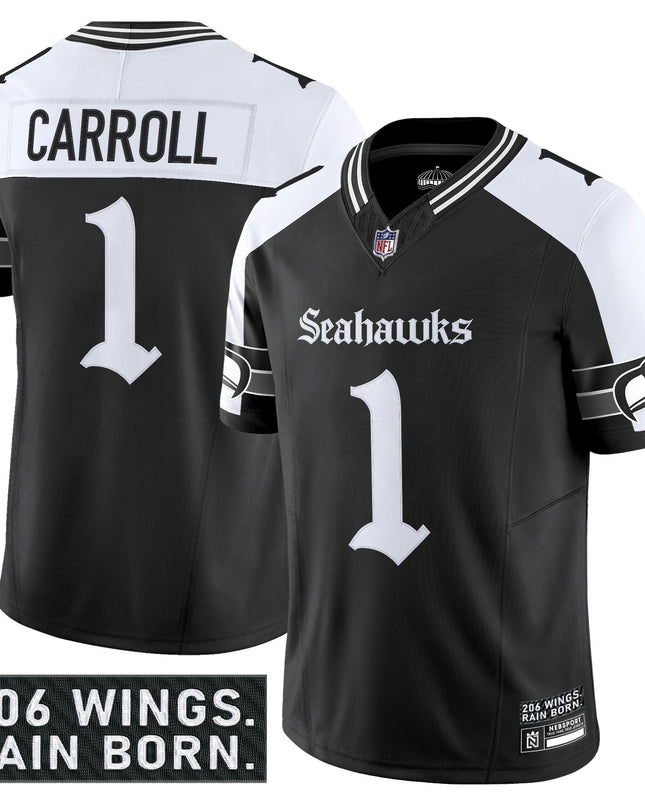 Men's Seattle Seahawks 'Gothic Rain City Shadows Edition' Vapor Limited Jersey - All Stitched