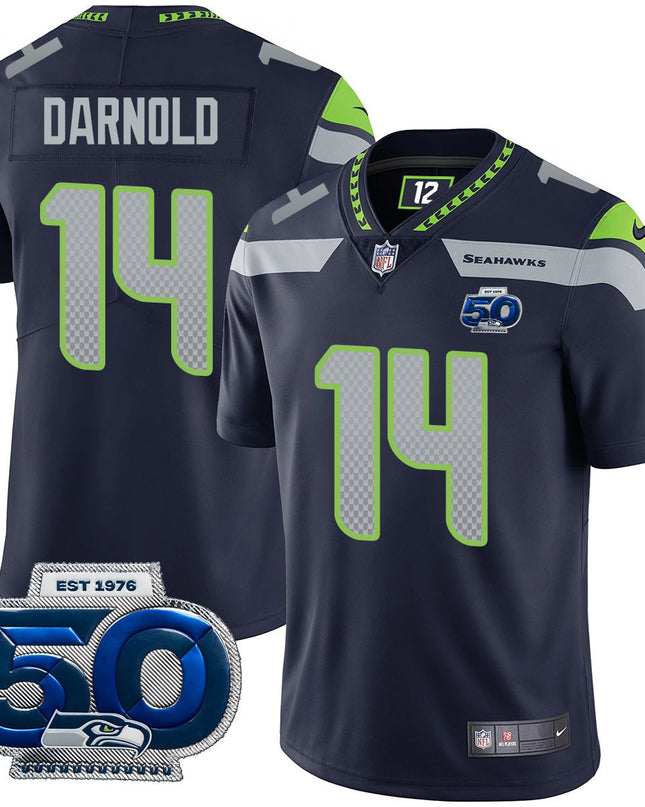Men's Seattle Seahawks 50th Season Vapor Limited Jersey - All Stitched