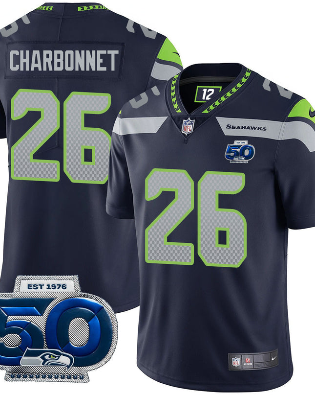 Men's Seattle Seahawks 50th Season Vapor Limited Jersey - All Stitched