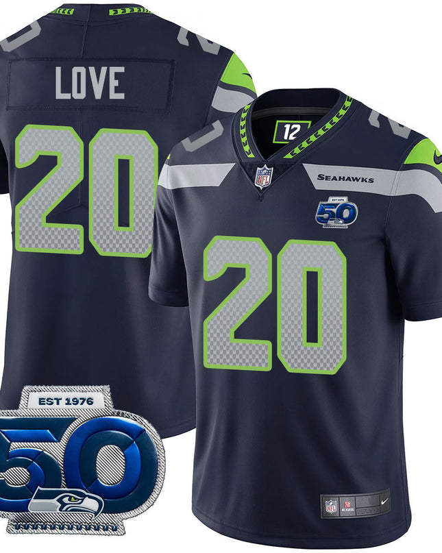 Men's Seattle Seahawks 50th Season Vapor Limited Jersey - All Stitched