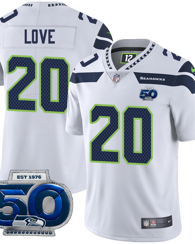 Men's Seattle Seahawks 50th Season Vapor Limited Jersey - All Stitched