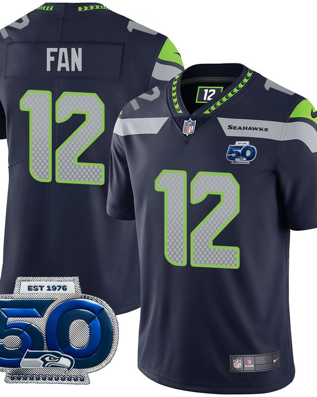 Men's Seattle Seahawks 50th Season Vapor Limited Jersey - All Stitched