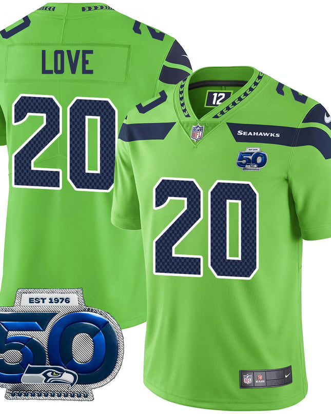 Men's Seattle Seahawks 50th Season Vapor Limited Jersey - All Stitched