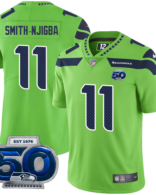 Men's Seattle Seahawks 50th Season Vapor Limited Jersey - All Stitched