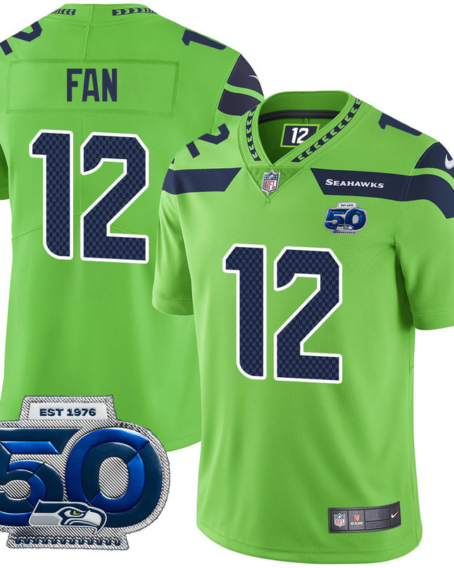 Men's Seattle Seahawks 50th Season Vapor Limited Jersey - All Stitched