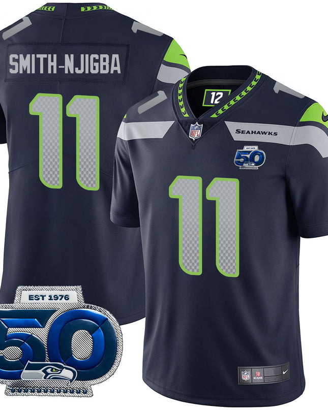 Men's Seattle Seahawks 50th Season Vapor Limited Jersey - All Stitched