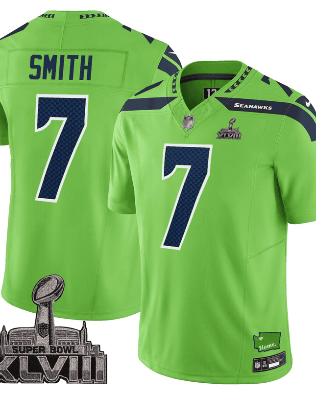 Men's Seattle Seahawks Limited Jersey - SB XLVIII + Washington Home Patch