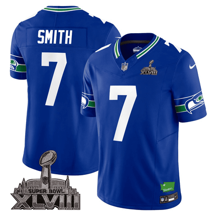 Men's Seattle Seahawks Limited Jersey - SB XLVIII + Washington Home Patch