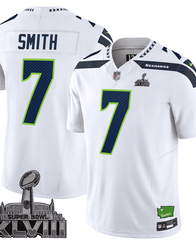 Men's Seattle Seahawks Limited Jersey - SB XLVIII + Washington Home Patch