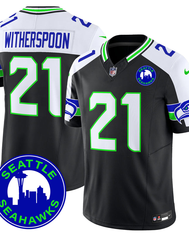 Men's Seahawks 2024 Seattle City Patch Vapor Limited Jersey - All Stitched