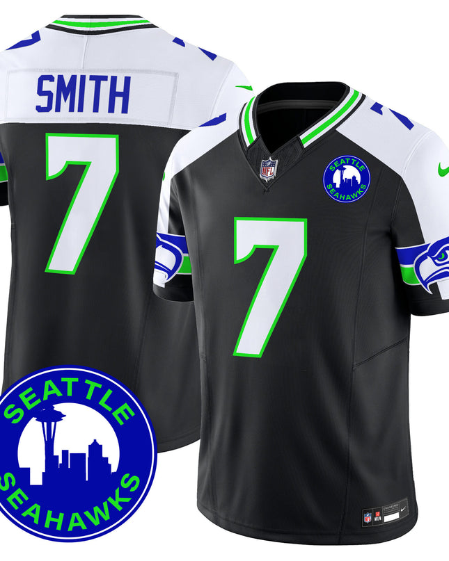 Men's Seahawks 2024 Seattle City Patch Vapor Limited Jersey - All Stitched